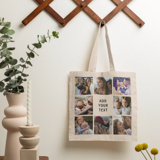 Persoonlijke Fotocollage Vrienden Familie Tote Bag