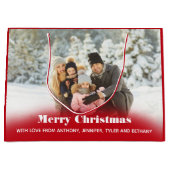 Persoonlijke fotofeestdag of kerstmis groot cadeauzakje (Voorkant)