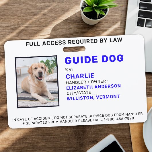 Persoonlijke Fotogids Hond Diensthond Badge
