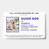 Persoonlijke Fotogids Hond Diensthond Badge (Voorzijde)
