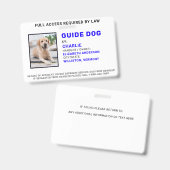 Persoonlijke Fotogids Hond Diensthond Badge (Voor- en achterkant)