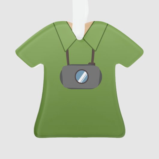 Persoonlijke fotograaf Shutterbug kerstmis Ornament (voorkant)