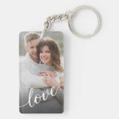 Persoonlijke fotokoppel Liefdesscript Sleutelhanger (achterkant)