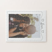 Persoonlijke fotoliefdeshartritpografie legpuzzel (Horizontaal)