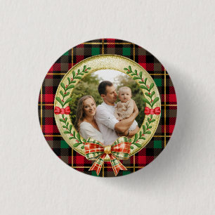 Persoonlijke Fotolijst en Kerstkrans  Ronde Button 3,2 Cm