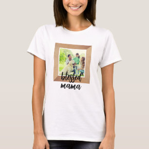 Persoonlijke Fotolijst Gezegende Mama T-shirt