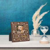 Persoonlijke fotonamen | Bruine hond Fotoplaat (Insitu)