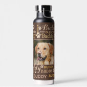Persoonlijke fotonamen | Bruine hond Waterfles (Links)