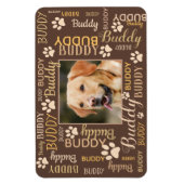 Persoonlijke fotonamen | Hond Magneet (Verticaal)