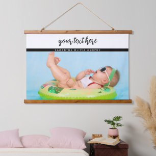 Persoonlijke foto's Baby-liefde en -namen herinner Hangend Wandkleed
