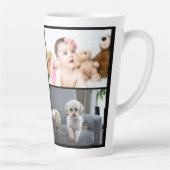 Persoonlijke foto's en tekst latte mok (Rechts)