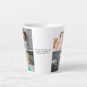 Persoonlijke foto's en tekst latte mok (Voorkant)