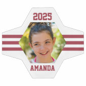 Persoonlijke foto's keepomwille Deep Red Stripes Voetbal (Enkel)