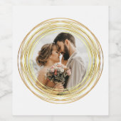 Persoonlijke foto's met het minimale aantal witte wijn etiket (Enkel label)