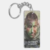 Persoonlijke foto's van het leger sleutelhanger (Voorkant Links)