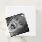 Persoonlijke fotosjabloon met aangepaste tekst bedankjes labels (In situ)