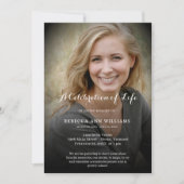 Persoonlijke fotoviering van het leven begrafenis kaart (Voorkant)