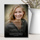 Persoonlijke fotoviering van het leven begrafenis kaart