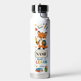 Persoonlijke Fox Kids Waterfles Terug Naar School
