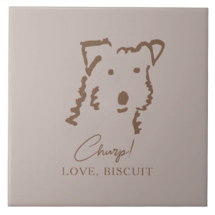 Persoonlijke Fox Terrier-huisdecoratie-tegel voor Tegeltje