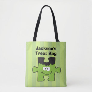 Persoonlijke Franken Puzzle Halloween Treat Draagtas