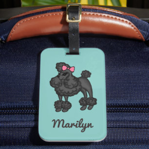 Persoonlijke Franse Poodle Bagage Label