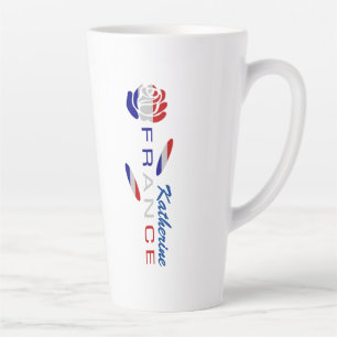 Persoonlijke Franse Roos Vlag Latte Mok