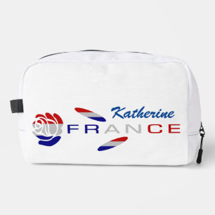 Persoonlijke Franse Vlag Roos Toilettasje