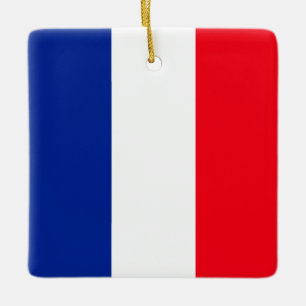Persoonlijke Franse Vlagkleuren Blauw Wit Rood Keramisch Ornament