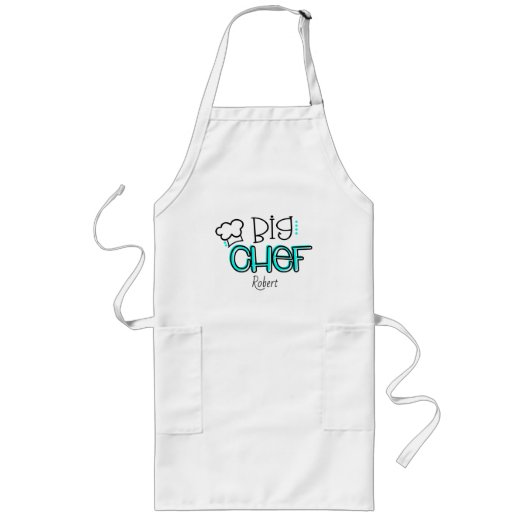 Persoonlijke Fun Big Chef Lang Schort (Voorkant)