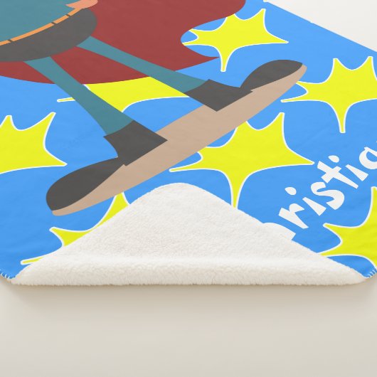 Persoonlijke Fun Novelty Superheld Sherpa Deken (3/4)