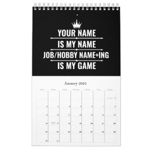 Persoonlijke Funny Job en Hobby Name Kalender