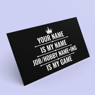 Persoonlijke Funny Job en Hobby Name Visitekaartje