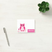 Persoonlijke Funny Pink Owl Post-it® Notes (Kantoor)