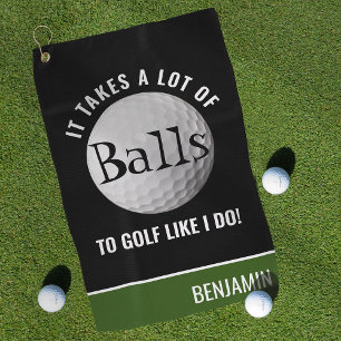 Persoonlijke Funny Pun Golfer Golfhanddoek