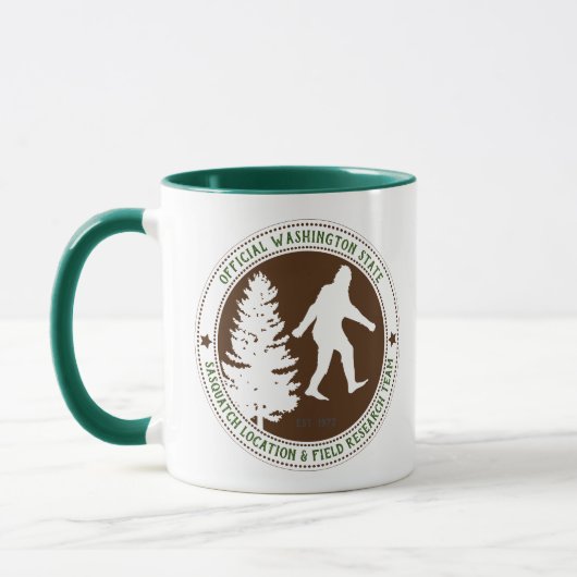 Persoonlijke Funny Sasquatch Locatie en Onderzoek Mok (Links)