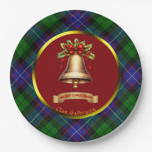 Persoonlijke Galbraith Tartan Kerstmis Papieren Bordje