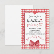 Persoonlijke Galentines Meidenavond Uitnodiging
