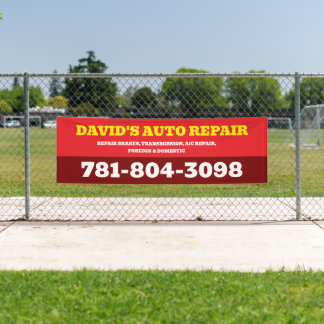 Persoonlijke garage- en mechanicienswinkel banner