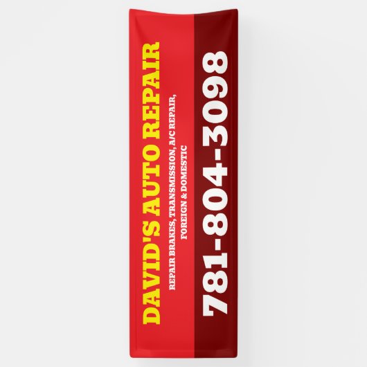 Persoonlijke garage- en mechanische winkel sign ba spandoek (Verticaal)