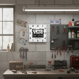 Persoonlijke garage  vierkante klok