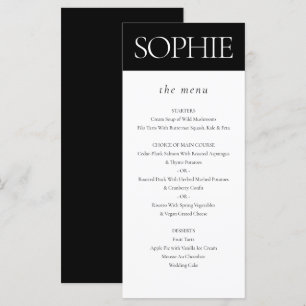 Persoonlijke gastnaam Elegant trouwmenu Menu