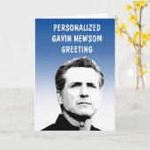 Persoonlijke Gavin Newsom wenskaart Kaart (Gele Bloem)