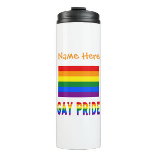 Persoonlijke Gay Pride-vlag Thermosbeker