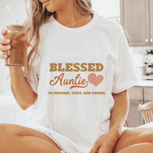 Persoonlijke Geblessed Tante T-shirt