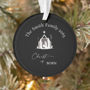 Persoonlijke Geboorte Foto Acryl Kerst Ornament
