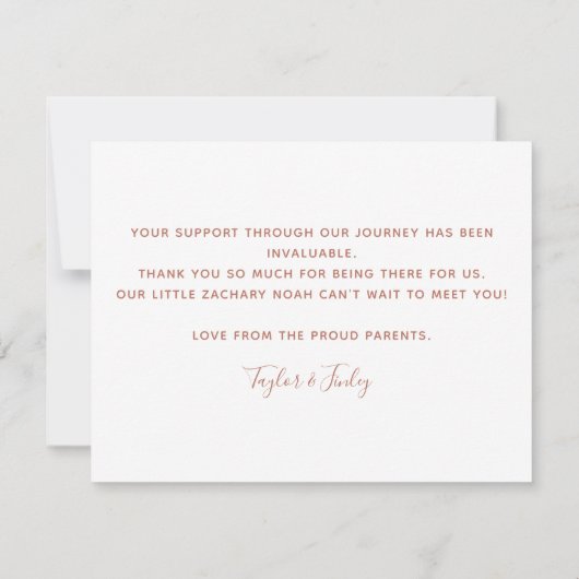 Persoonlijke Geboorteaankondigingskaart Bedank (Achterkant)