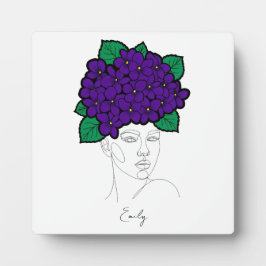 Persoonlijke geboortebloemkroon kunst van februari fotoplaat