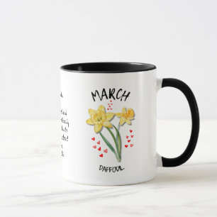 Persoonlijke geboortemaandbloem MAART Narcis Mok