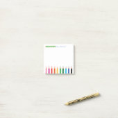 Persoonlijke gekleurde potlood Post-it-notities vo Post-it® Notes (Op bureau)